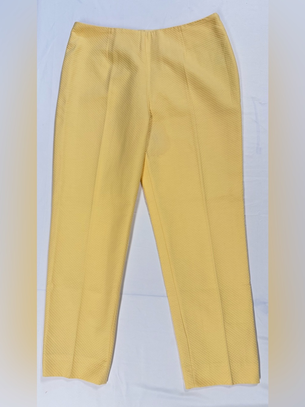 NWT Bernard Zins Paris Aude Yellow Cotton Pants Sz 12 France